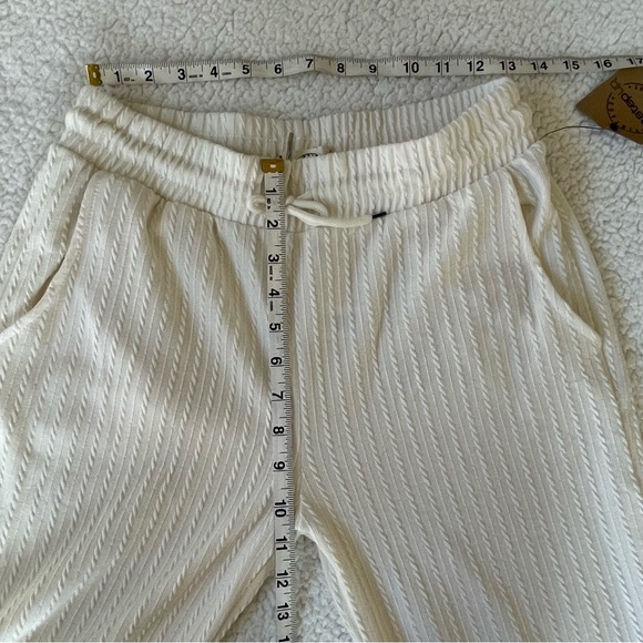 Onestep Up Cream Cable Knit Joggers Cozy Lounge Pants Medium - Picture 8 of 10